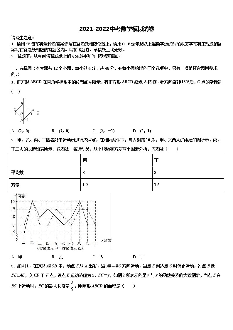 2021-2022学年江苏省南通市名校中考数学考前最后一卷含解析01