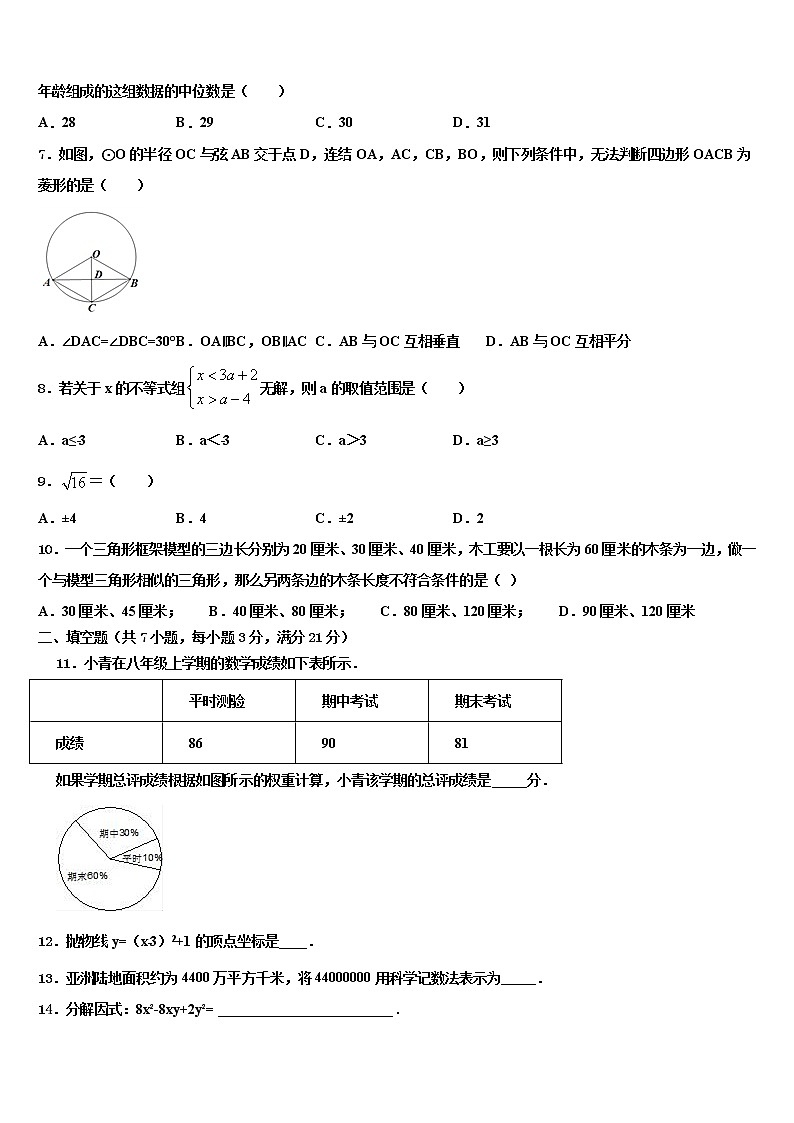 2021-2022学年江苏省南通市海安县中考适应性考试数学试题含解析第2页