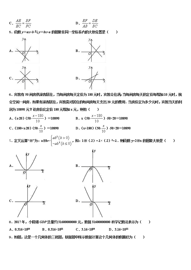 2021-2022学年湖北省孝感市八校联谊重点名校中考数学仿真试卷含解析第2页