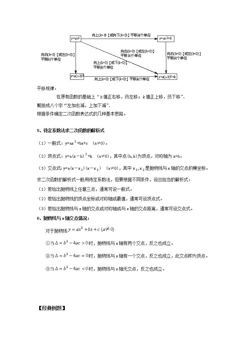 九年级上册人教版数学同步讲义 第三讲  二次函数图像与性质第3页