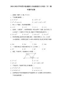 2021-2022学年四川省成都七中高新校区七年级（下）期中数学试卷（含解析）