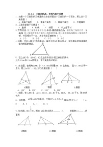 人教版八年级上册11.1.2 三角形的高、中线与角平分线同步训练题