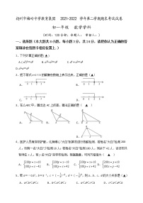 江苏省扬州市梅岭中学教育集团2021-2022学年七年级下学期期末考试数学试卷(word版含答案)