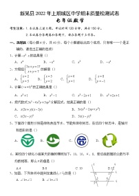 湖南省怀化市新晃县2021-2022学年七年级下学期期末质量检测数学试题（城区）（含答案）