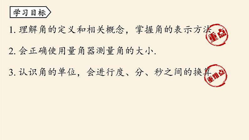 人教版七年级数学上册课件 4.3角课时103