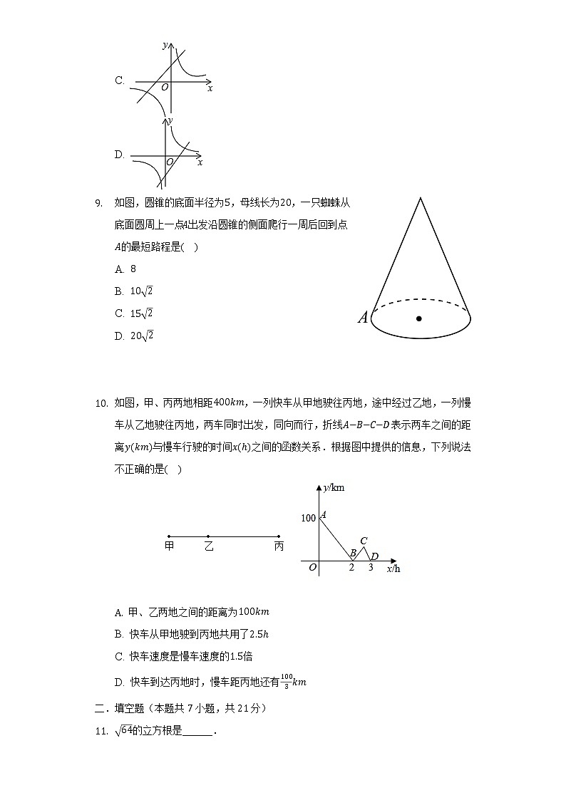 2021-2022学年内蒙古通辽市奈曼旗六校九年级（下）期中数学试卷（含解析）03