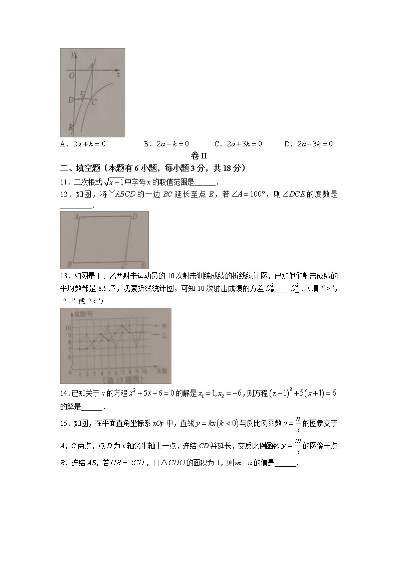 浙江省金华市义乌市2021-2022学年八年级下学期期末数学试题(无答案)03