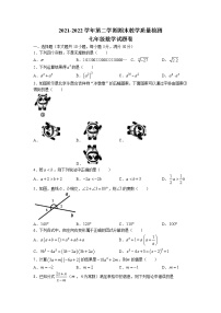 安徽省合肥市包河区2021-2022学年七年级下学期期末数学试题(无答案)