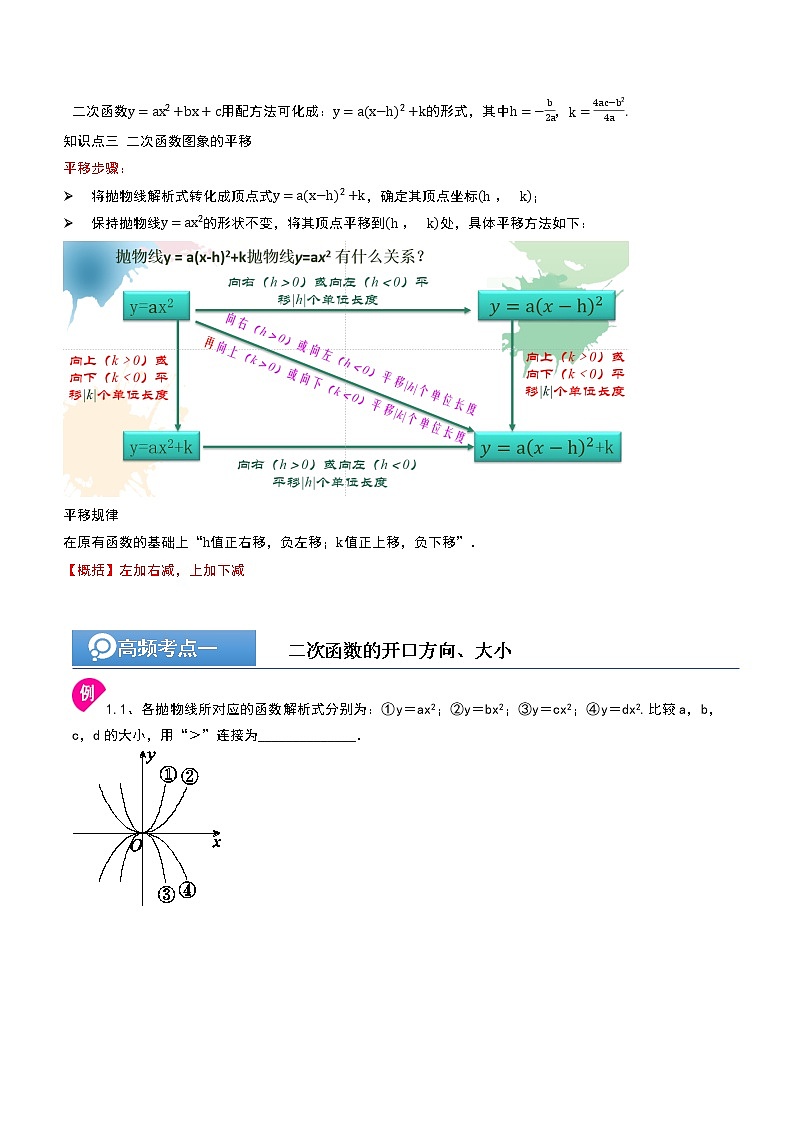 (辅导班专用)人教版数学九年级暑假讲义+课堂小测(提高班)03《二次函数的图象与性质》（学生版）第3页