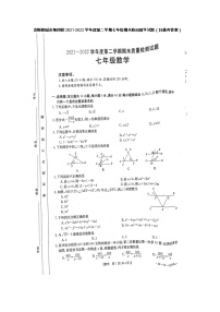 安徽省安庆市2021-2022学年七年级下学期期末检测数学试题（含答案）