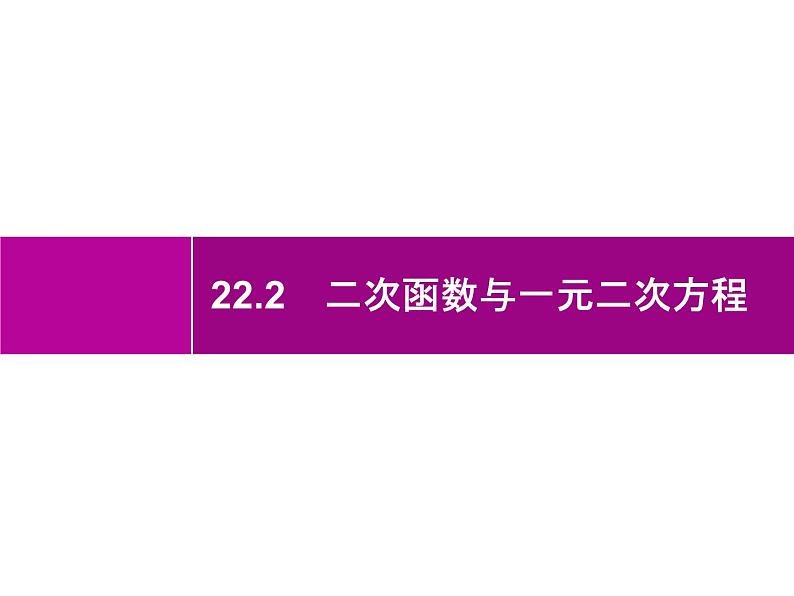 二次函数与一元二次方程教学习题课件第1页