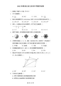 2022年黑龙江省大庆市中考数学试卷（含解析）