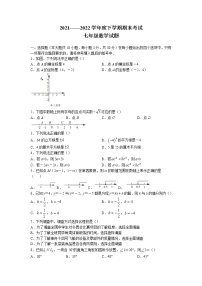 湖北省襄阳市枣阳市2021-2022学年七年级下学期期末数学试题（含答案）