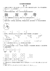 陕西省西安市碑林区2021-2022学年七年级下学期期末数学试题(无答案)