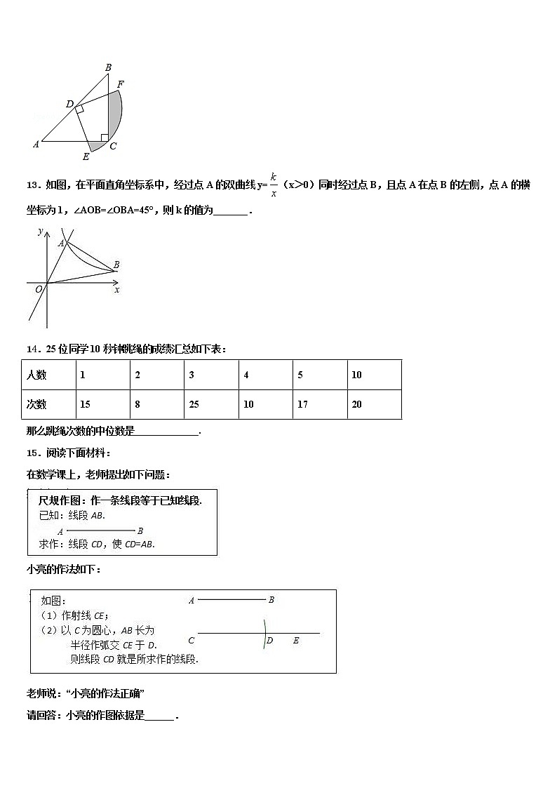 2021-2022学年江苏省无锡市八士中学中考数学最后冲刺浓缩精华卷含解析03