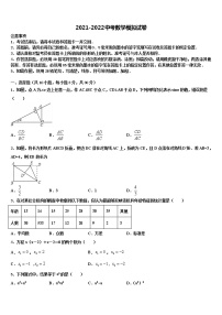 2021-2022学年江苏省盐城市大丰区沈灶中学中考数学全真模拟试题含解析