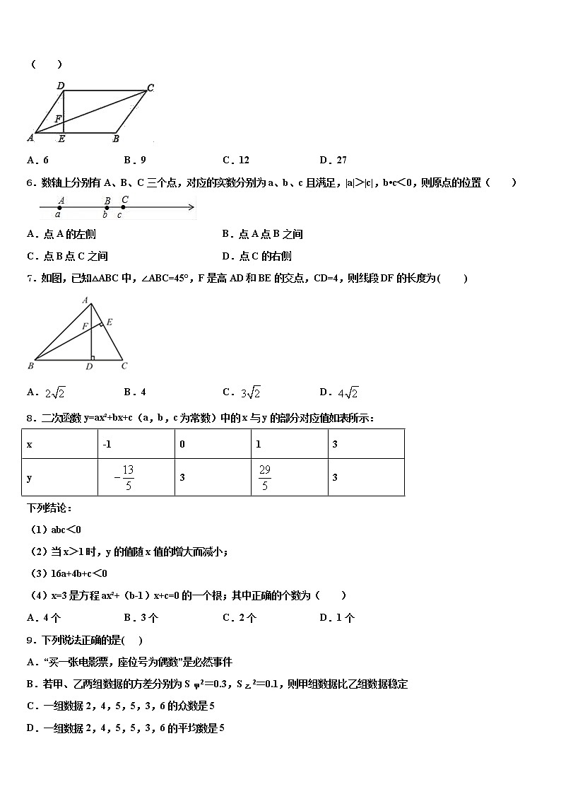 2021-2022学年江苏省无锡市澄西片达标名校中考数学全真模拟试题含解析第2页