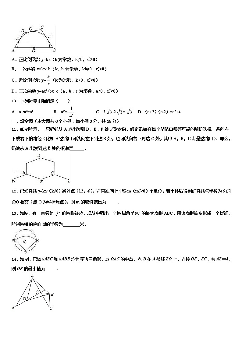 2021-2022学年江苏省泰兴市达标名校中考数学考前最后一卷含解析第3页