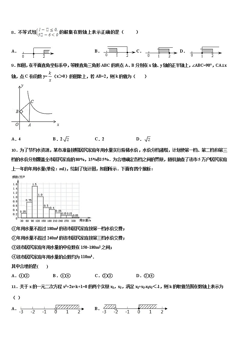 2021-2022学年江苏省盐城市南洋中学中考四模数学试题含解析第2页