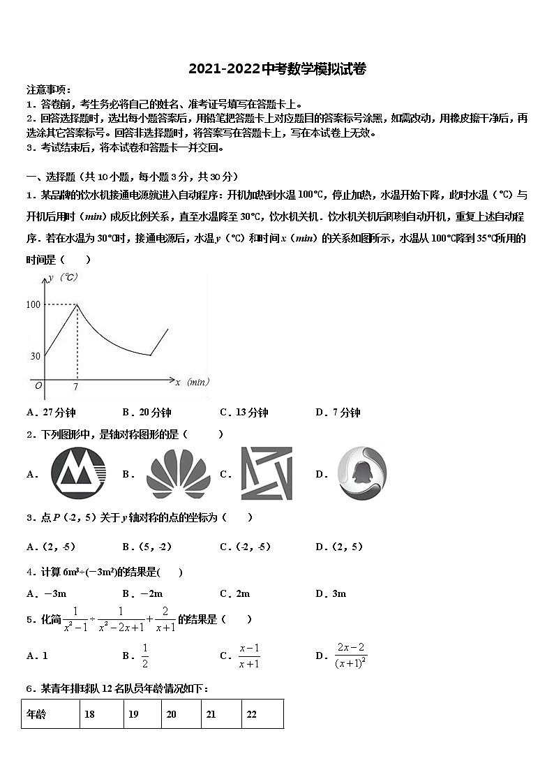 2021-2022学年江西省南昌市十四校中考数学适应性模拟试题含解析01