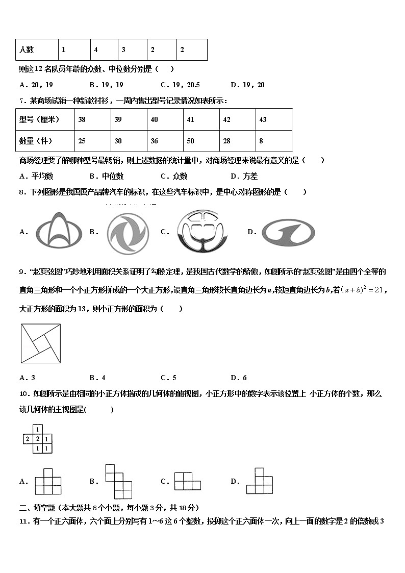 2021-2022学年江西省南昌市十四校中考数学适应性模拟试题含解析02