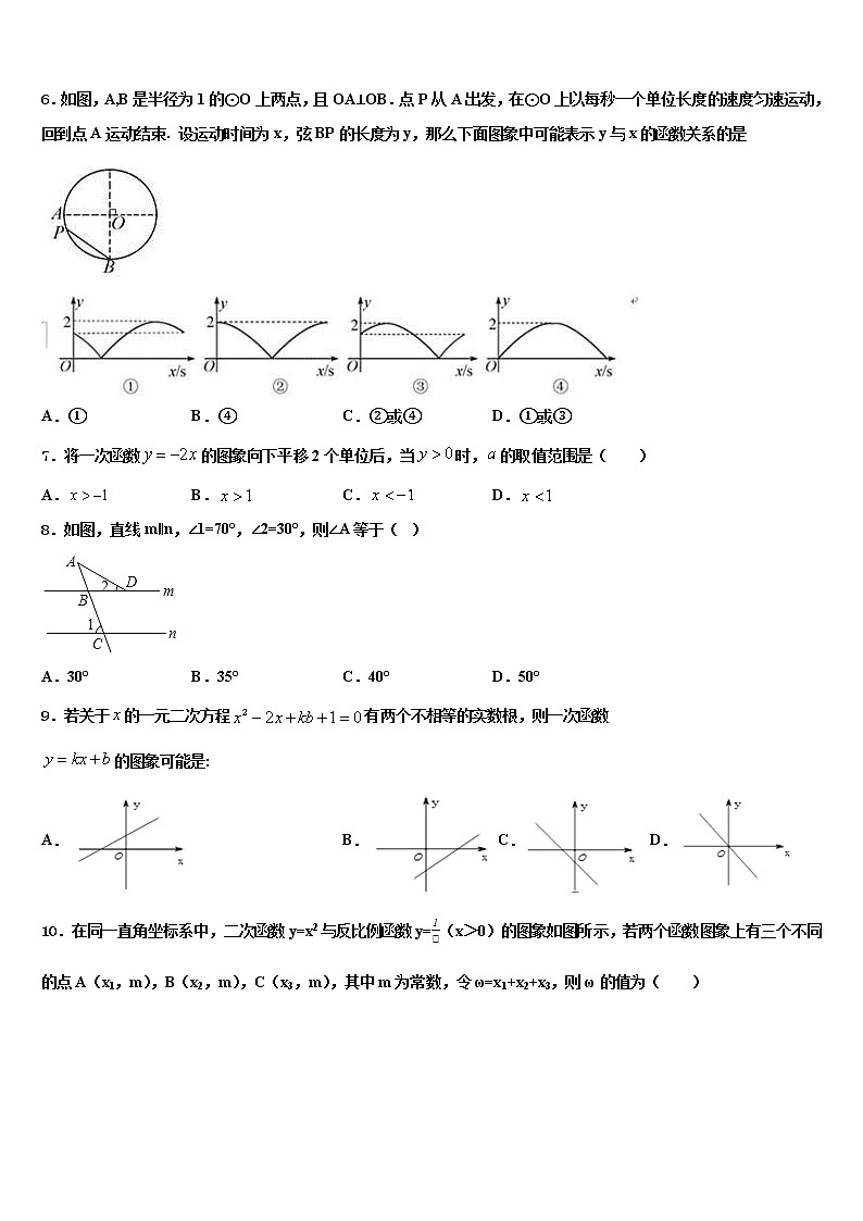 2021-2022学年内蒙古通辽市科尔沁右翼中学旗县重点名校中考数学全真模拟试卷含解析02