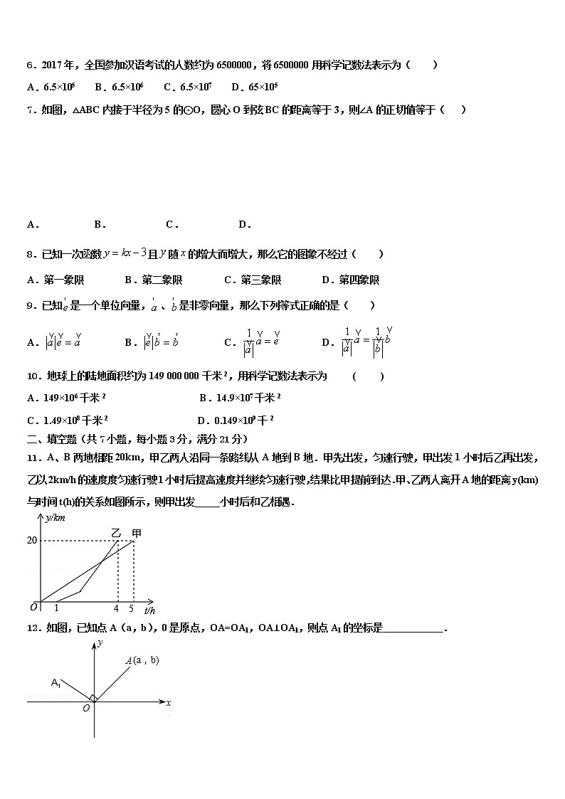 2021-2022学年辽宁省丹东二十四中学中考数学最后冲刺模拟试卷含解析02