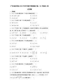 广东省深圳市2022年中考数学模拟题汇编：04代数式因式分解