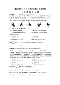 湖北省十堰市丹江口市2021-2022学年七年级下学期期末质量监测数学试题 (word版含答案)