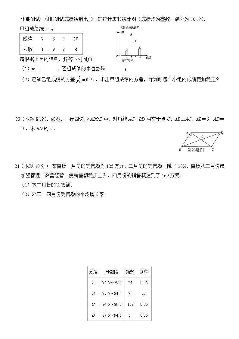 广西靖西市2021-2022学年八年级下学期期末教学质量检测数学试题 (word版含答案)03