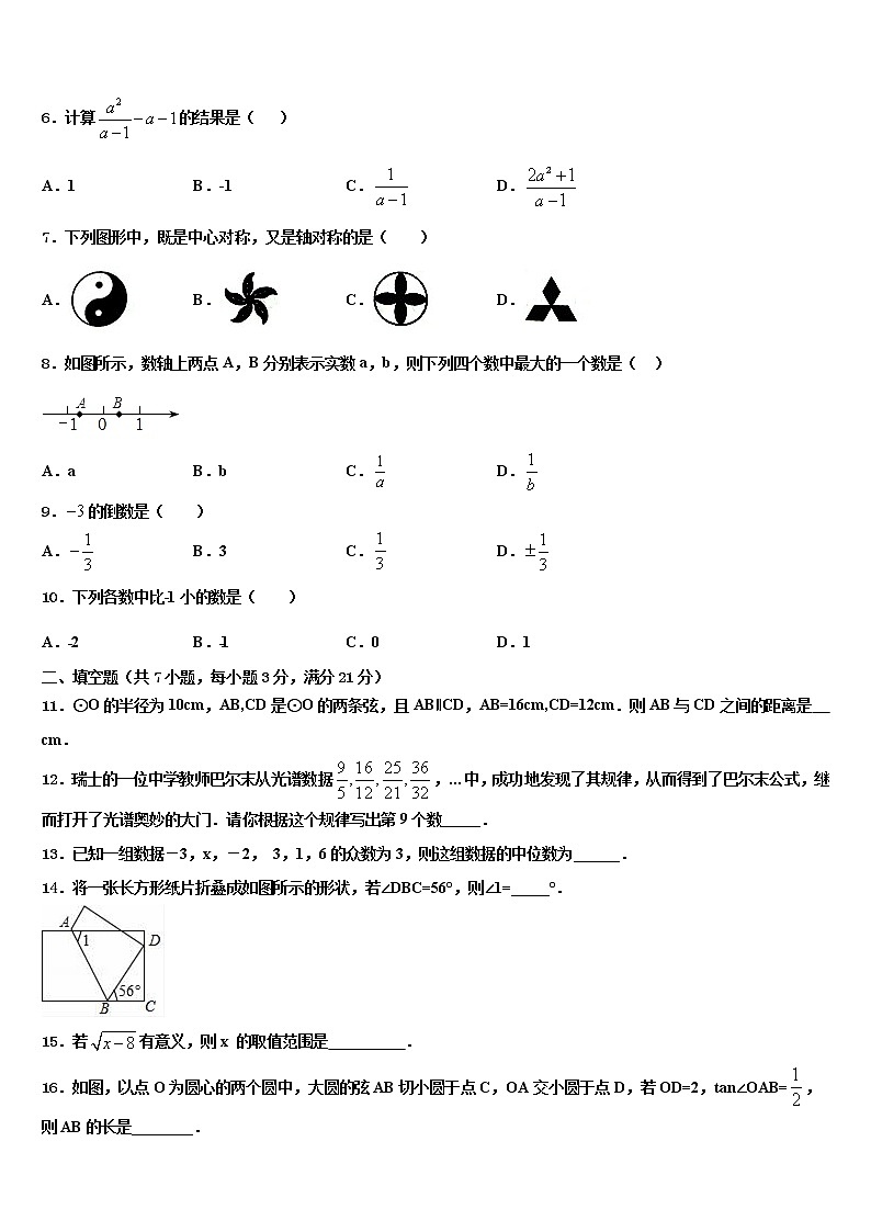 2021-2022学年四川省眉山市龙正区重点达标名校中考数学四模试卷含解析第2页