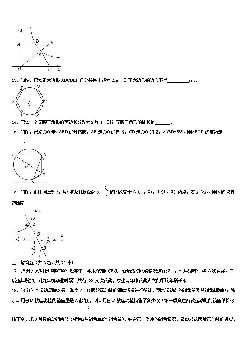 2021-2022学年浙江省宁波鄞州区五校联考中考数学五模试卷含解析03