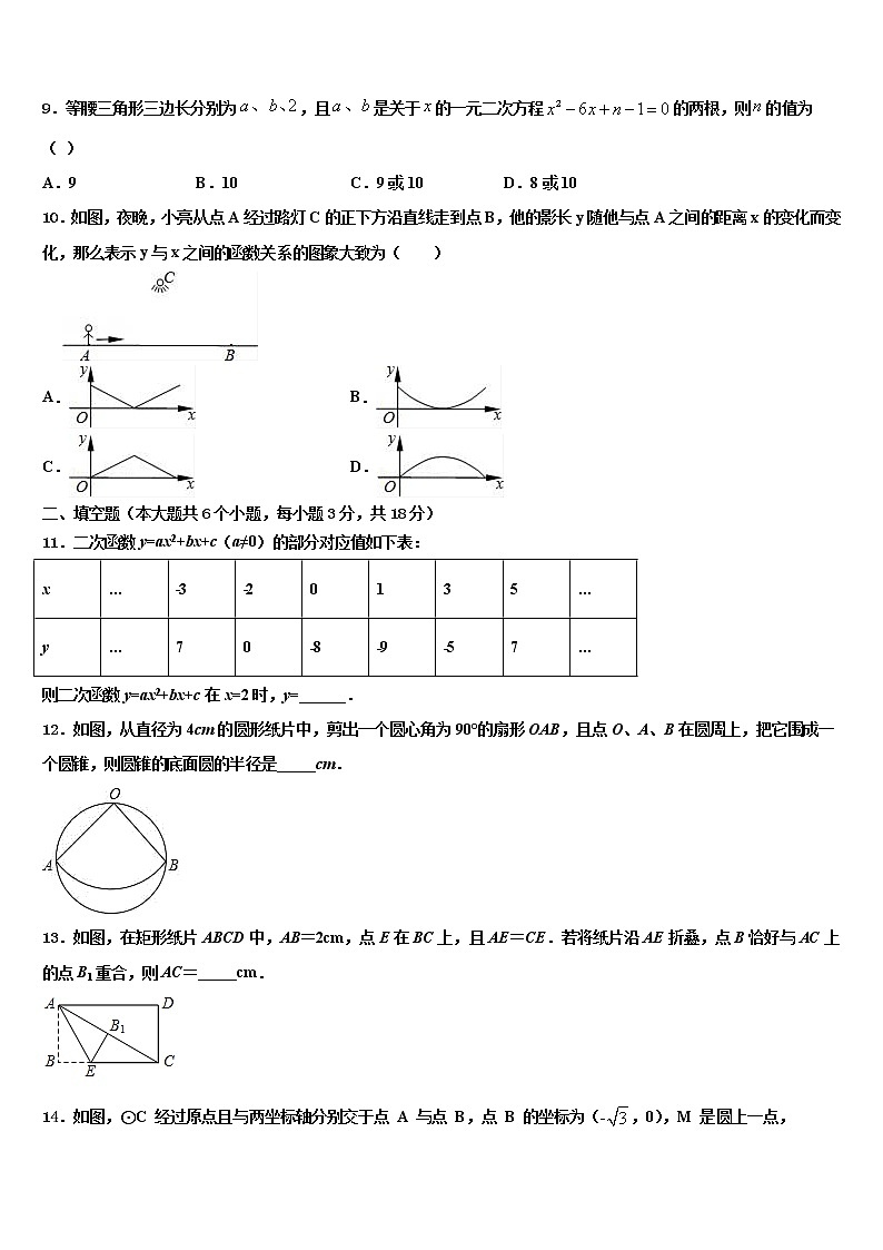 2021-2022学年长春市新朝阳实验学校中考联考数学试卷含解析03