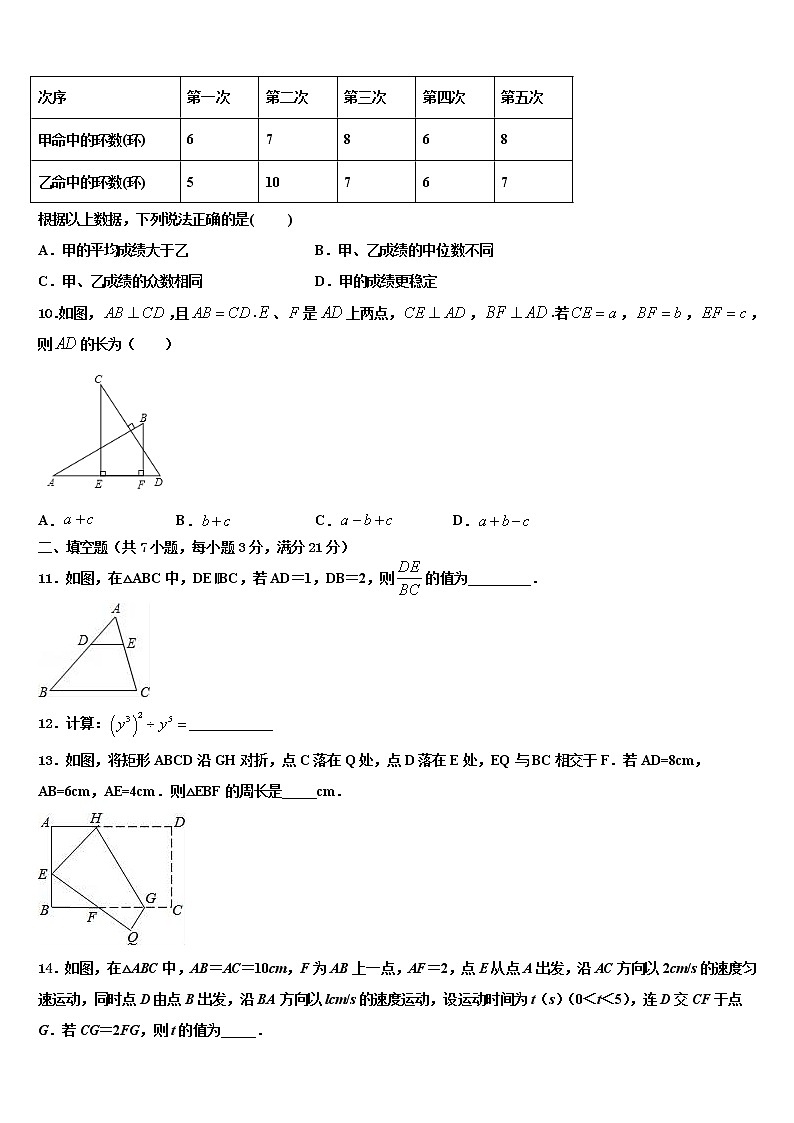 2021-2022学年长春市绿园区达标名校中考试题猜想数学试卷含解析03