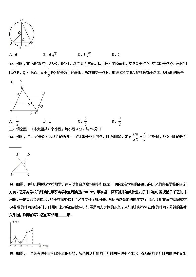 2021-2022学年浙江省温州市乐清市重点中学毕业升学考试模拟卷数学卷含解析03