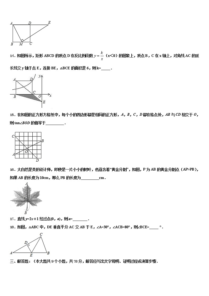 2022届安徽阜阳鸿升中学中考数学最后冲刺浓缩精华卷含解析03