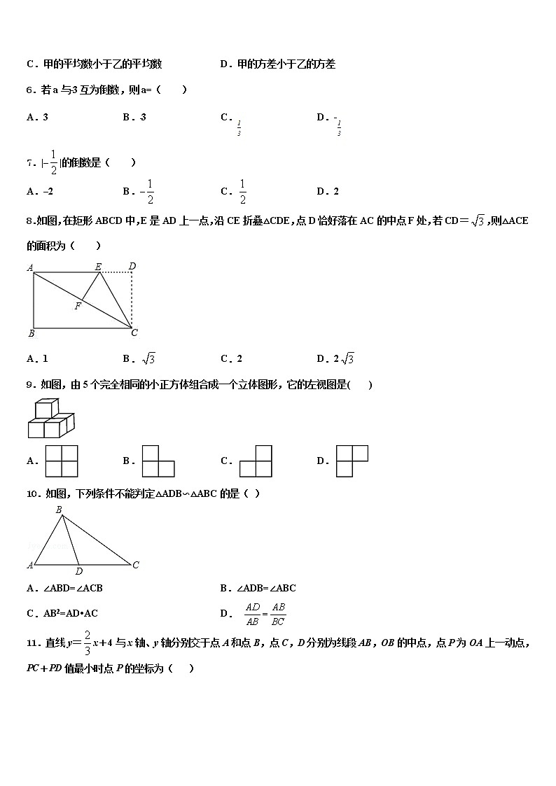 2021-2022学年山东省高青县重点名校中考数学模拟精编试卷含解析第2页