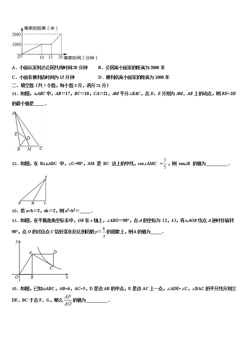 2021-2022学年山东省德州市宁津县中考数学四模试卷含解析03