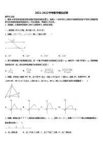 2021-2022学年山东省临沂市临沭县中考一模数学试题含解析