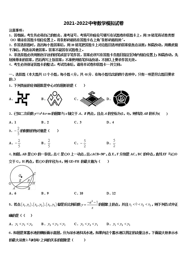2021-2022学年山东省青岛市市南区重点达标名校中考数学最后冲刺浓缩精华卷含解析01