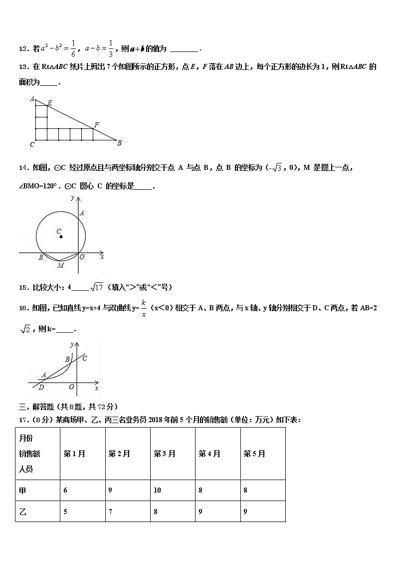 2021-2022学年山东省聊城市重点达标名校中考数学仿真试卷含解析03