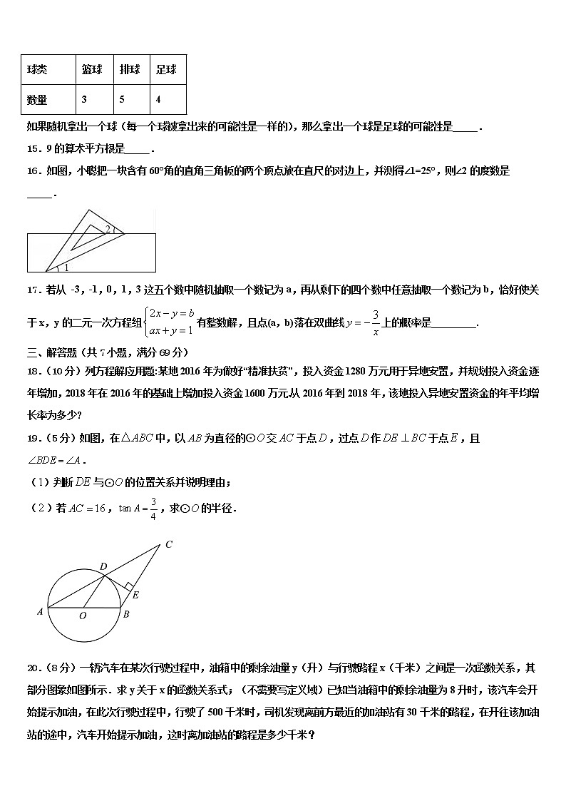 2022届北京大兴北臧村中学中考联考数学试卷含解析03