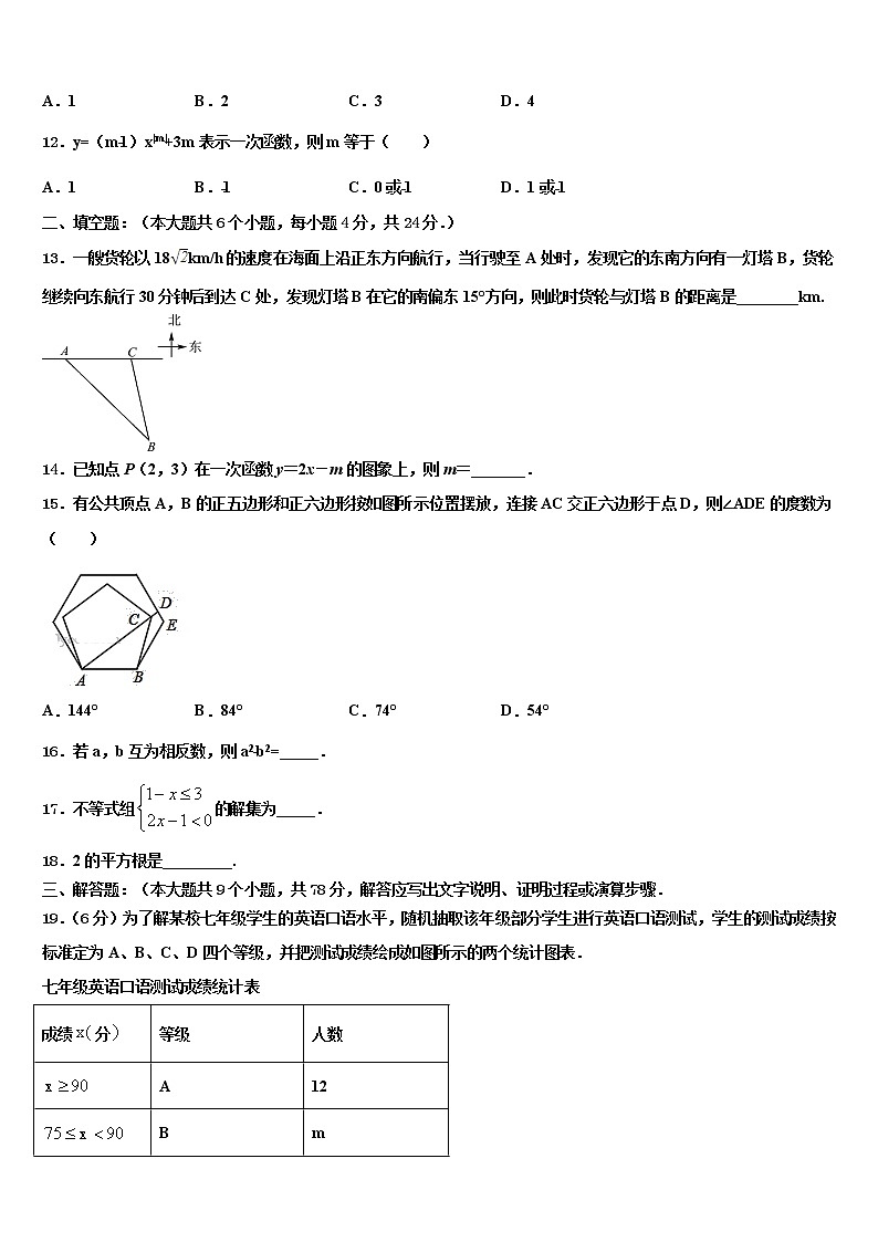 2021-2022学年浙江省温州市六校中考数学考试模拟冲刺卷含解析03