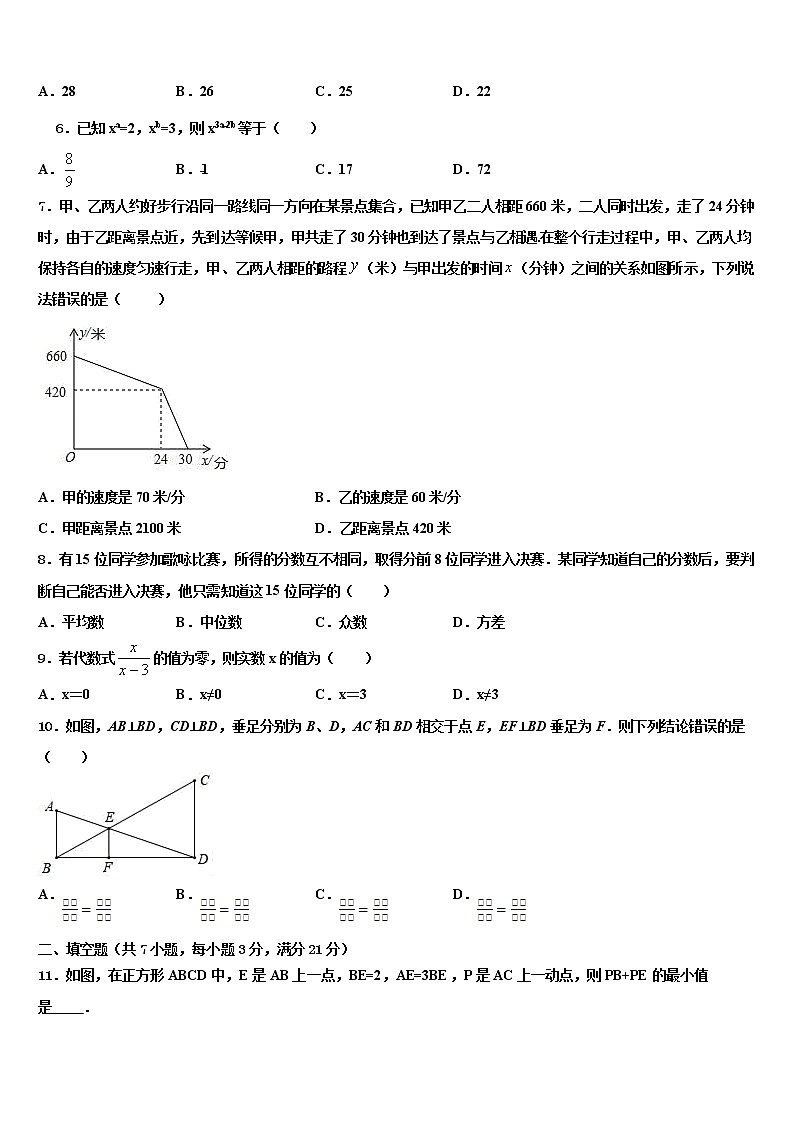 2022届福建省龙岩市中考数学模拟试题含解析02