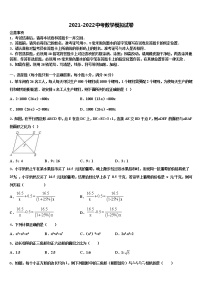 2022届福建省福州市平潭综合实验区中考联考数学试题含解析