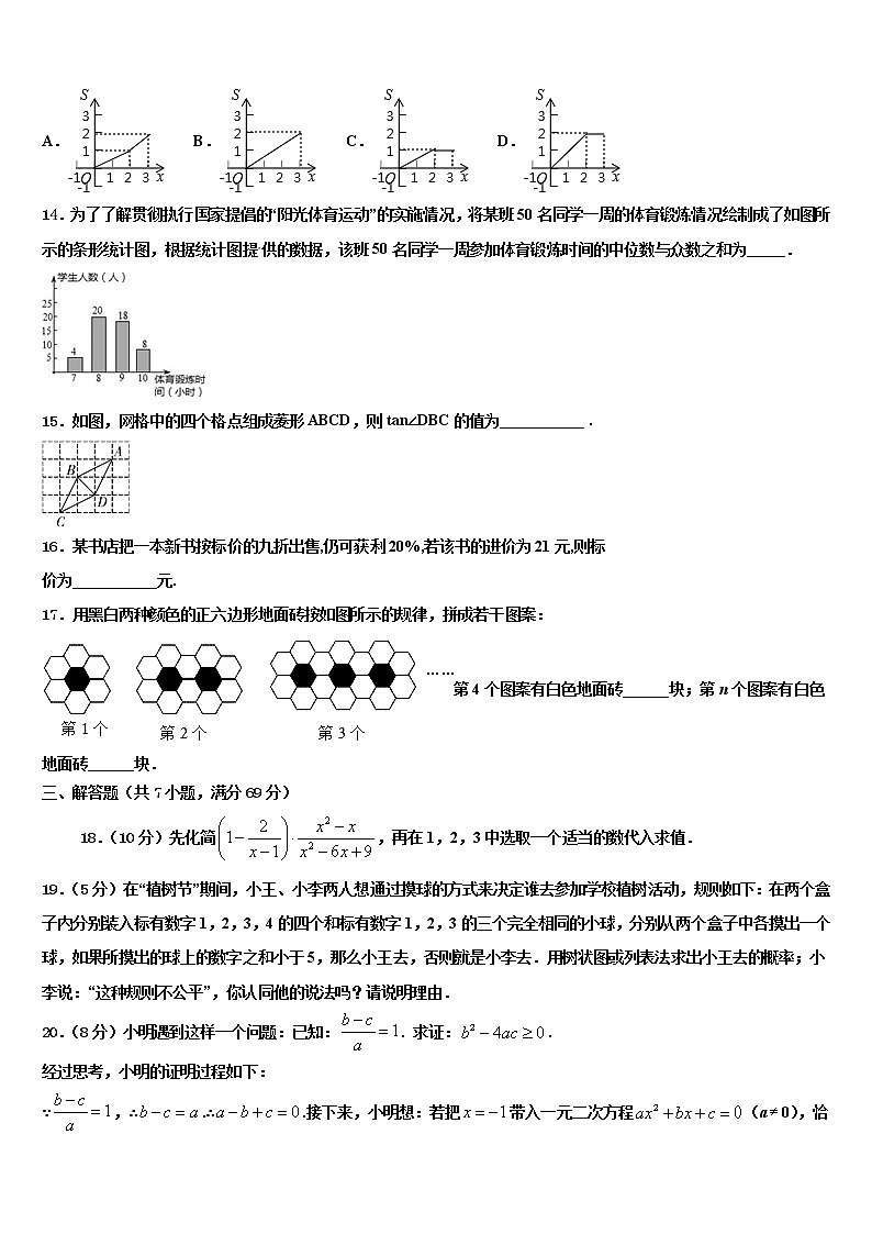 2022届北京市延庆区第二区市级名校中考数学模拟预测试卷含解析03