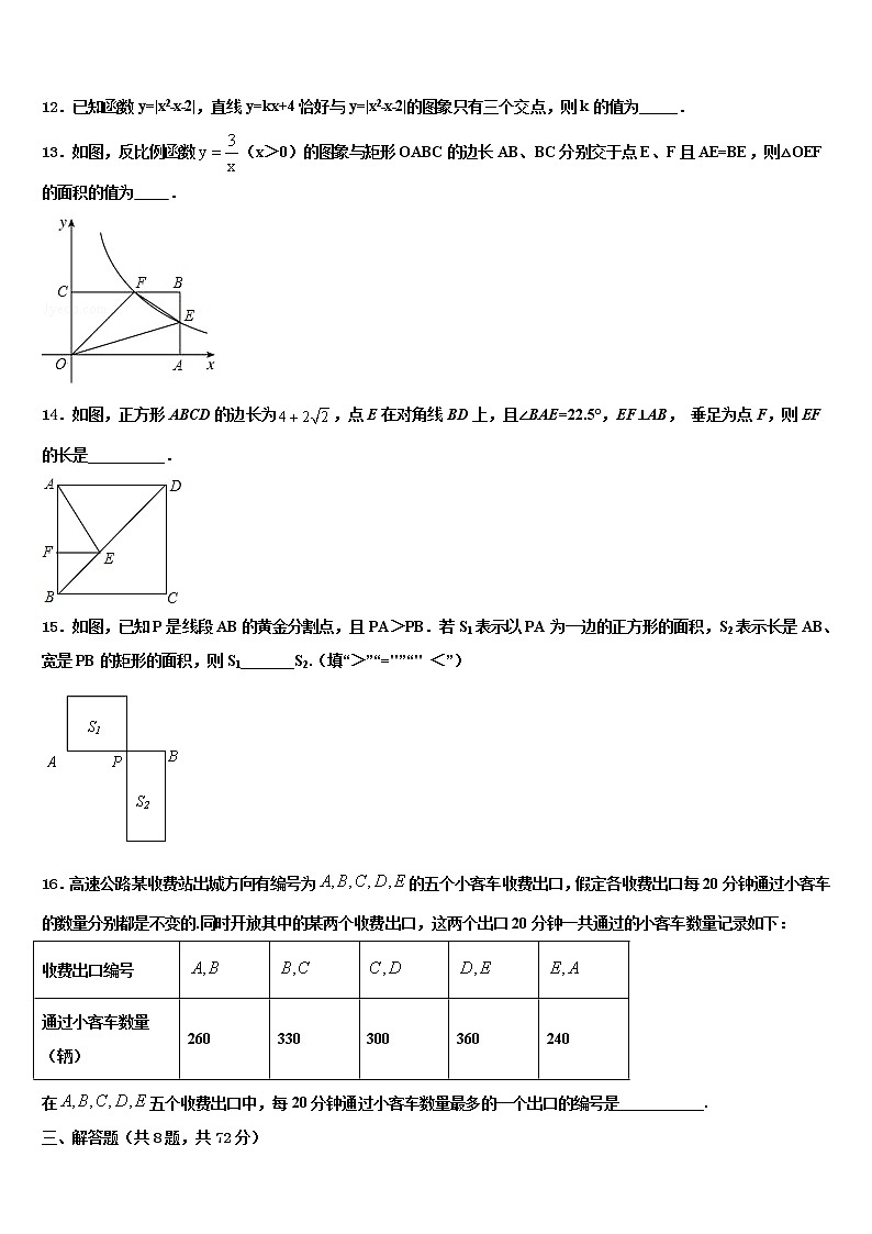 2022届福建省漳州市诏安县中考五模数学试题含解析03