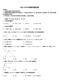 2022届甘肃省兰州外国语校中考数学模拟预测题含解析