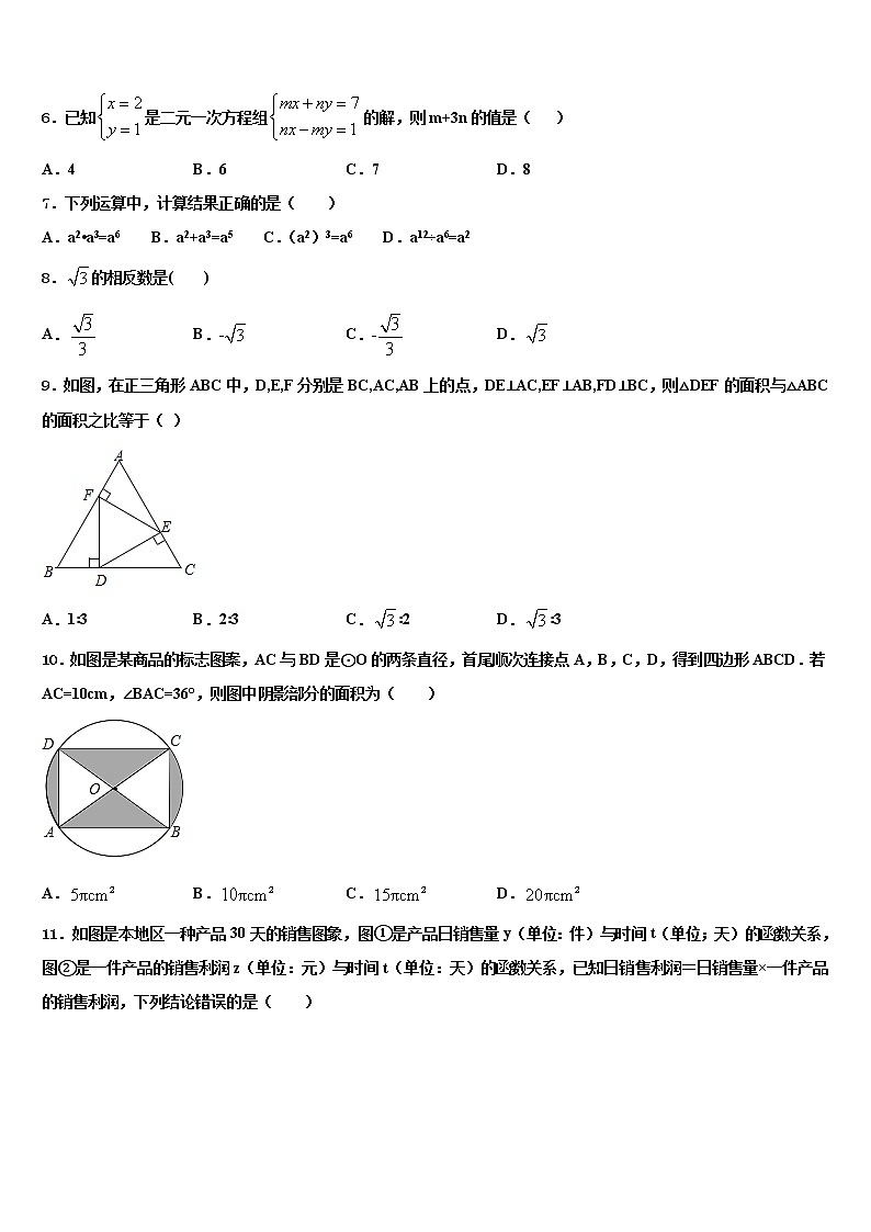 2022届广东省江门市台山市重点名校中考数学押题卷含解析02