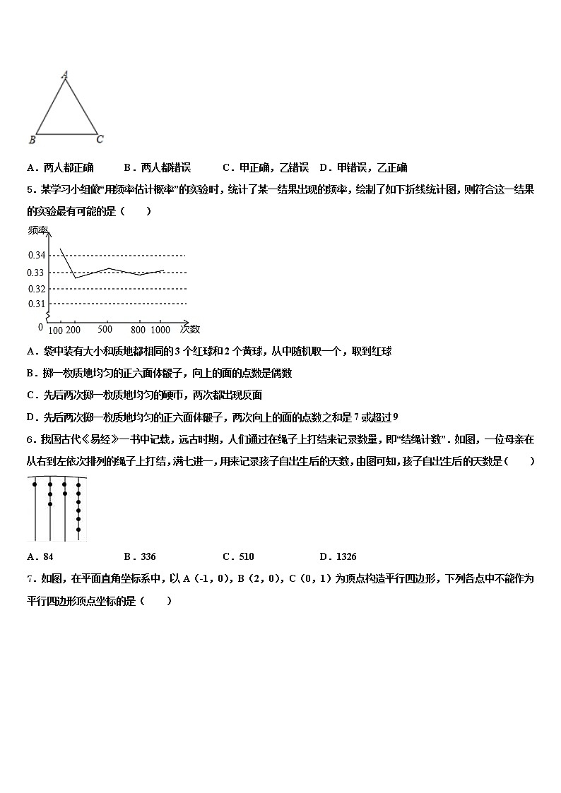 2022届广东省广州市第二中学初中数学毕业考试模拟冲刺卷含解析02